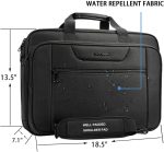 KROSER Laptop Bag XXL Laptop Briefcase Fits Up to 18 Inch Laptop Water-Repellent Gaming Computer Bag Shoulder Bag Expandable Capacity for Travel/Business/School/Men-Black - Image 3